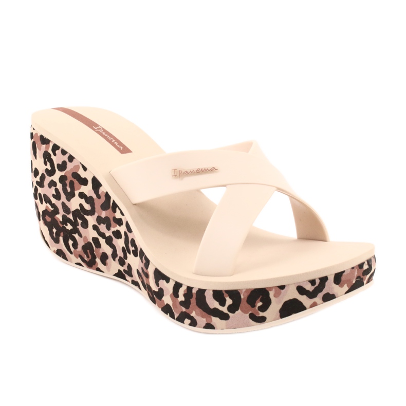 Chinelos de cunha Ipanema 82856 femininos castanho multicolorido 1