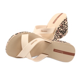 Chinelos de cunha Ipanema 82856 femininos marrom multicolorido 4