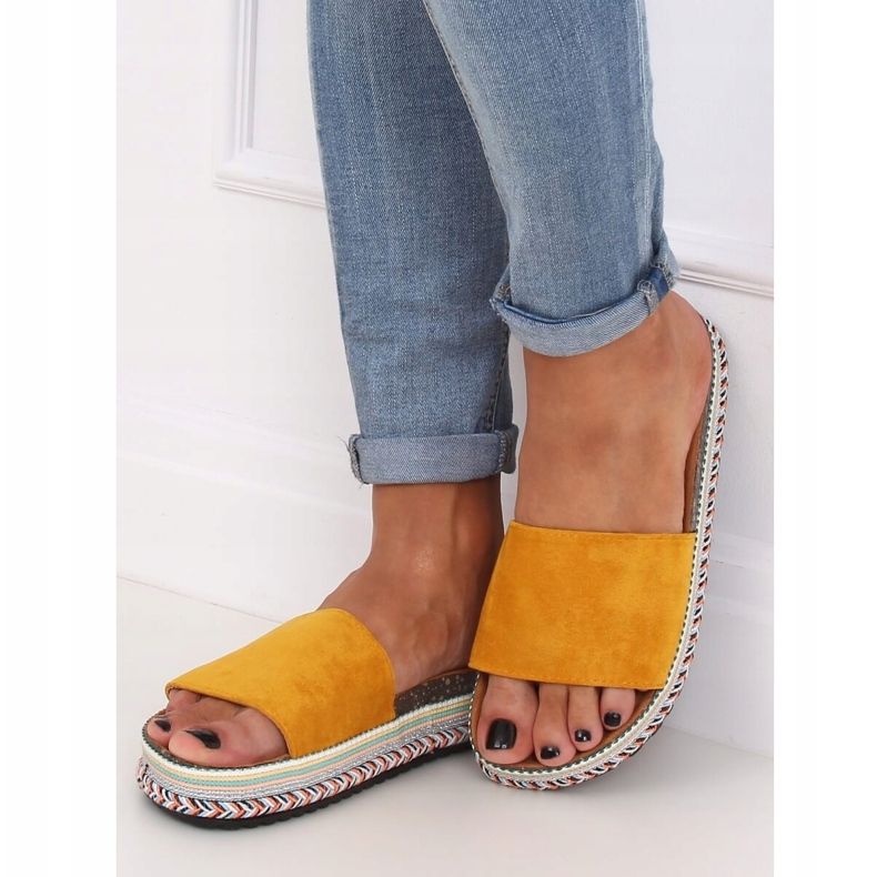 Chinelos de mel feminino BQ-50 amarelo 1