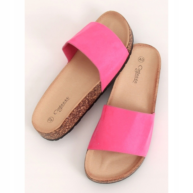 Chinelos com sola de cortiça rosa G-572 Fuscha 1