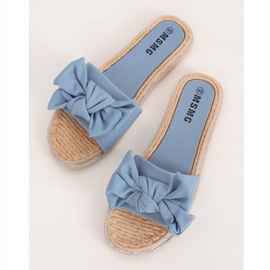 Chinelos femininos azuis WS9020 azul claro 1