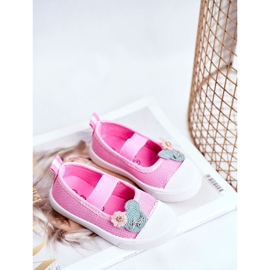 Le Scarpe Tênis infantil de velcro rosa Estienne 1