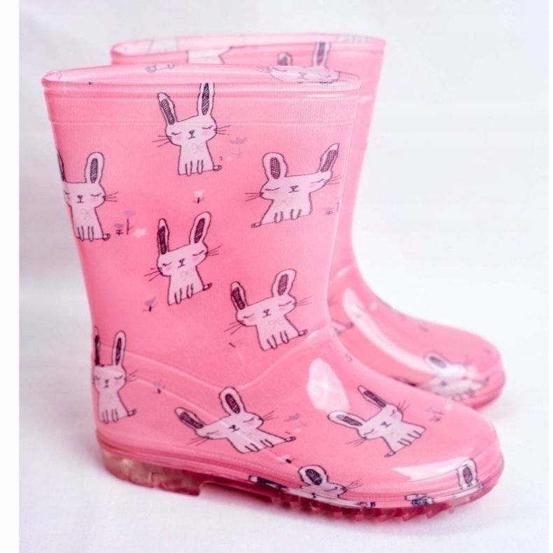 Botas de chuva de borracha para crianças. Coelhinho Rosa 1
