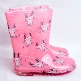 Botas de chuva de borracha para crianças. Coelhinho Rosa 2
