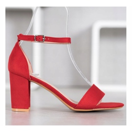 Anesia Paris Sandálias de salto alto vermelho 2