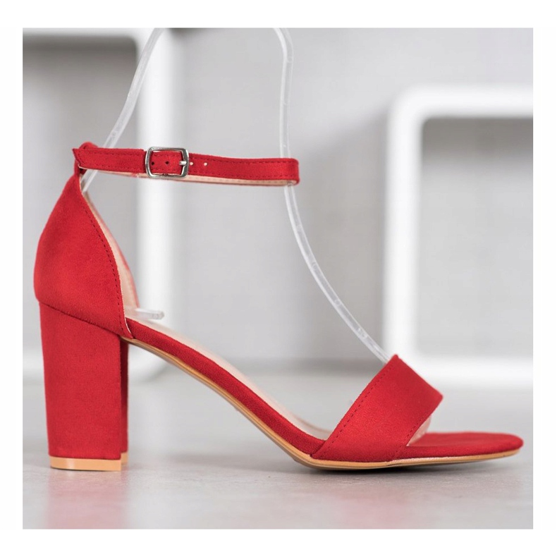 Anesia Paris Sandálias de salto alto vermelho 2