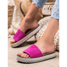 Renda Chinelos na plataforma roxo 1