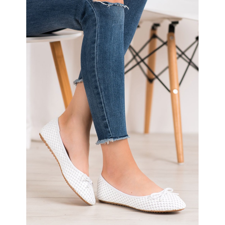 Small Swan Bailarinas trançadas branco 1