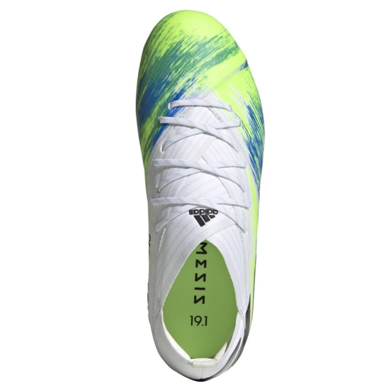 Chuteiras Adidas Nemeziz 19.1 Fg Jr EG7239 multicolorido branco 2