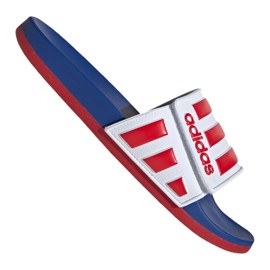 Chinelos Adidas Adilette Comfort Adj M EG1346 branco vermelho azul 2
