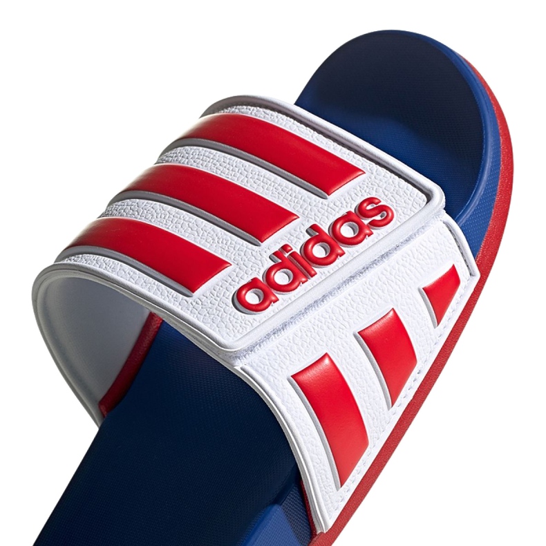 Chinelos Adidas Adilette Comfort Adj M EG1346 branco vermelho azul 3