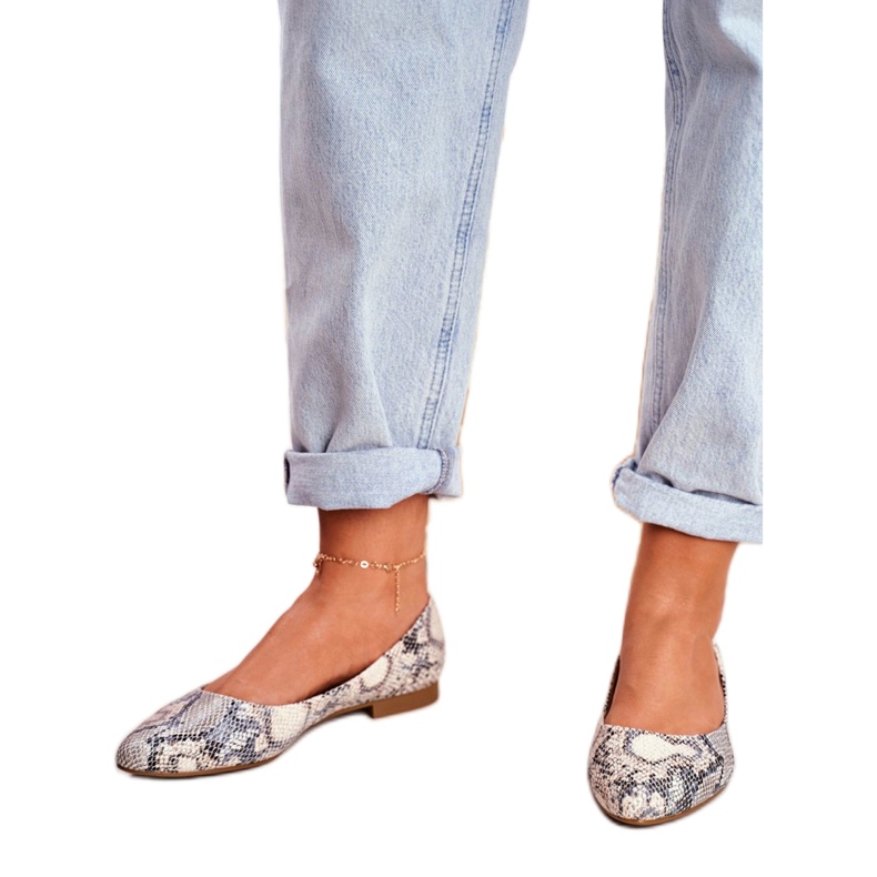 Bailarinas com padrão animal Sergio Leone BL611 marrom cinza 2