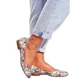 Bailarinas com padrão animal Sergio Leone BL611 marrom cinza 1