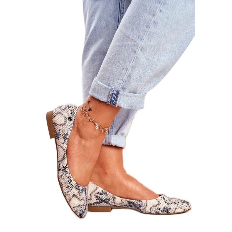 Bailarinas com padrão animal Sergio Leone BL611 marrom cinza 1