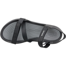 Sandália de correias Crocs Swiftwater W 204804-001 preto cinza 2