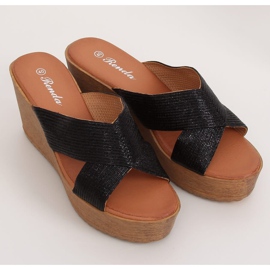 Chinelos pretos pretos 10-235 pretos 1