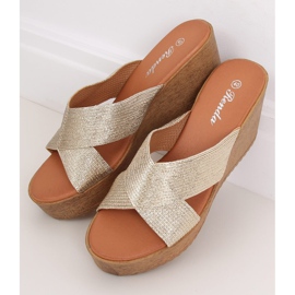 Chinelos de cunha ouro 10-235 ouro dourado 2