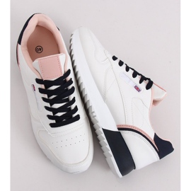 Calçados esportivos femininos brancos BK938 BRANCO / MARINHA azul marinho 1