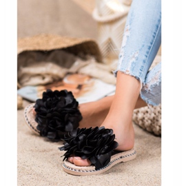 Anesia Paris Chinelos elegantes preto 1