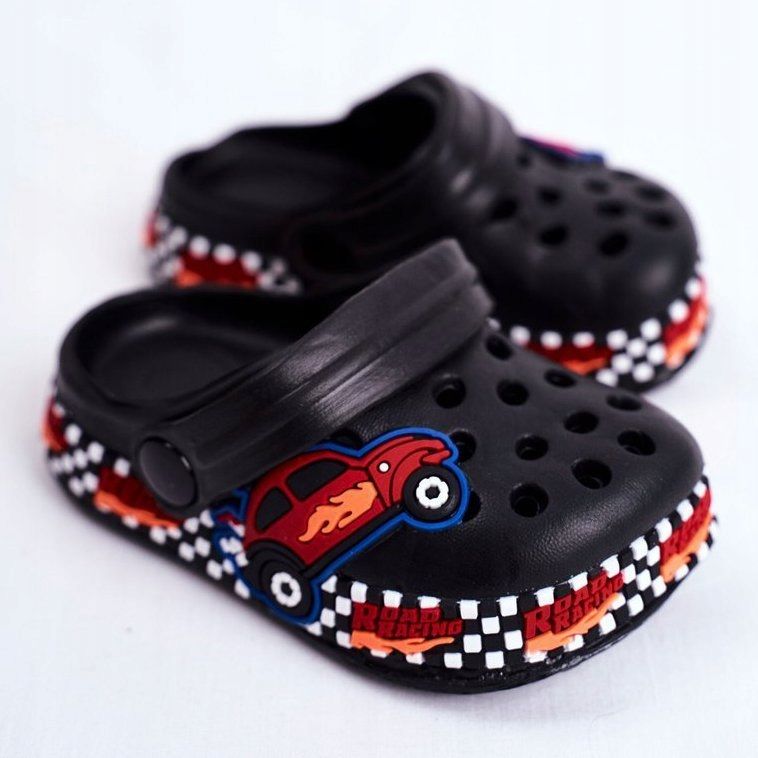 Giolan Foam Crooks Black Road Racing infantil preto vermelho 1