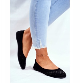 Le Scarpe Bailarinas negras femininas com zircônia cúbica Amantero preto 2