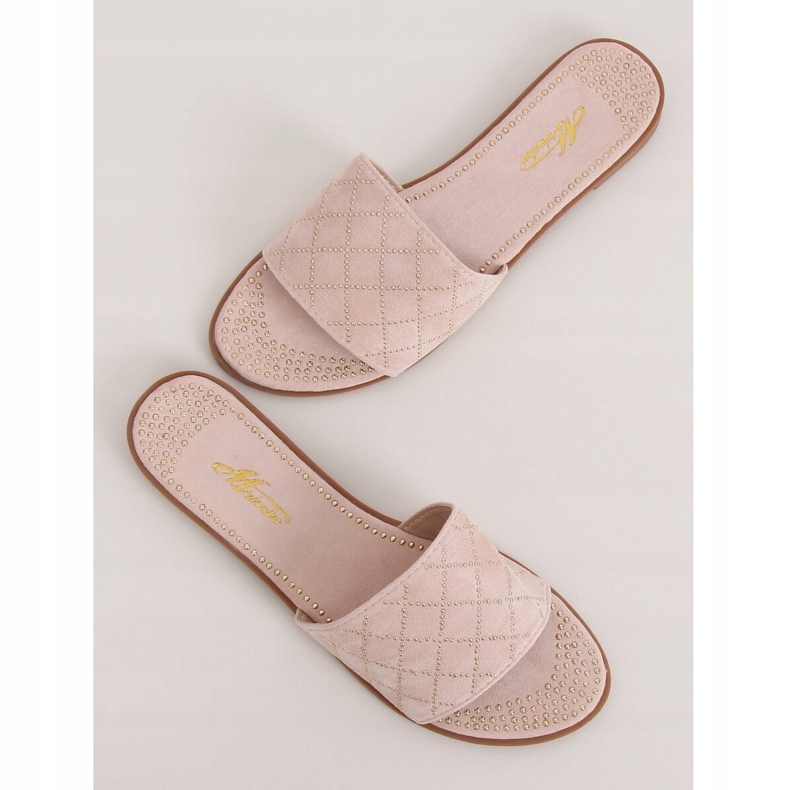 Chinelos femininos rosa rosa Q-85 rosa 1