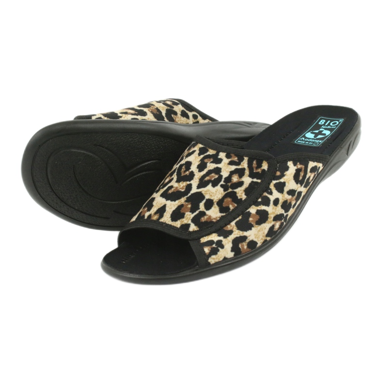 Chinelos femininos de leopardo Adanex 13794 bege castanho preto 3