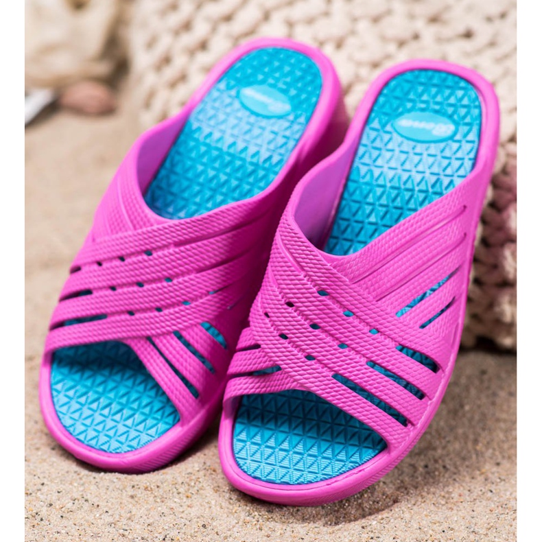 Bona Chinelos leves confortáveis roxo rosa 2