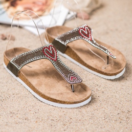 Bona Flip-flops na plataforma castanho 1