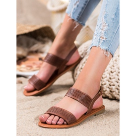 Mannika Sandálias Openwork marrom 1