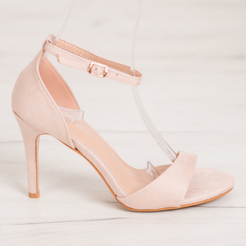 SHELOVET Salto de camurça clássico castanho 2