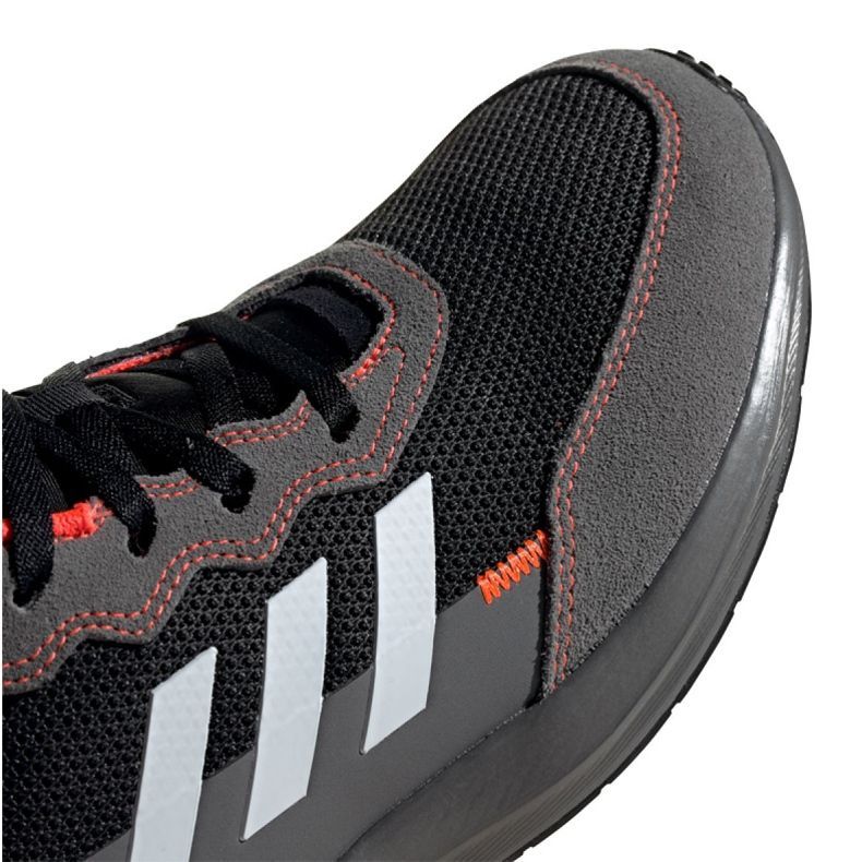 Tênis de corrida adidas RapidaRun Elite Jr EG6911 preto cinza 1