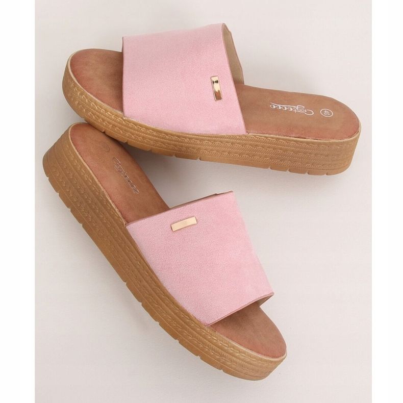 Chinelos femininos rosa rosa G-576 rosa 1