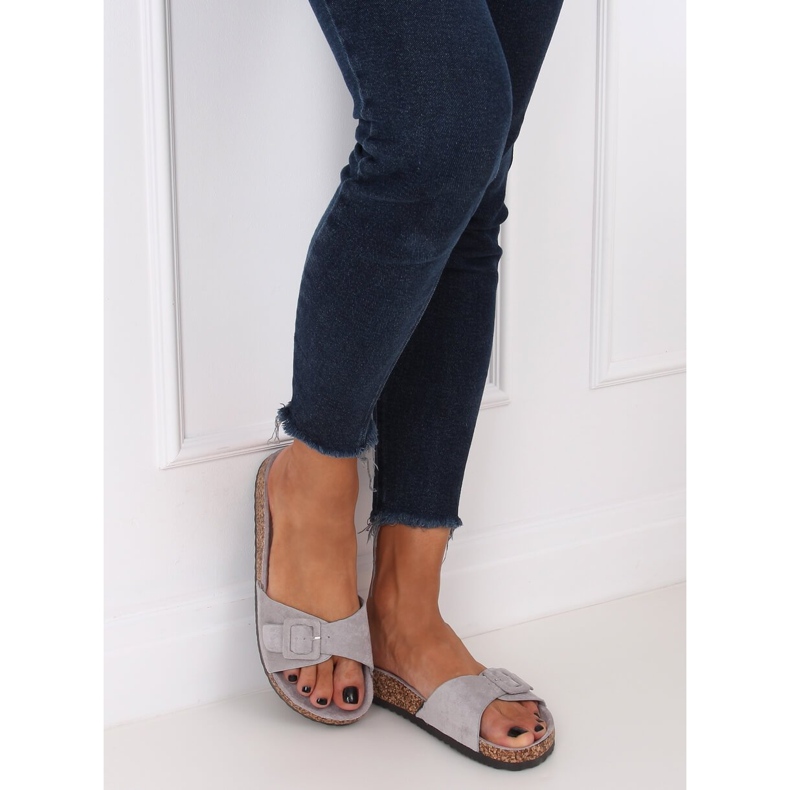 Chinelos de sola cinza G-5026 cortiça cinza 2