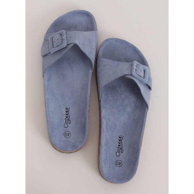 Sapatilhas de sola azul G-5026 de cortiça azul 1