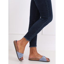 Sapatilhas de sola azul G-5026 de cortiça azul 2