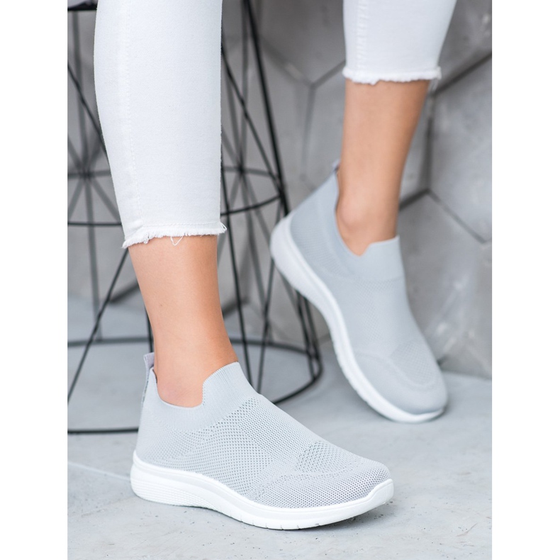 SHELOVET Tênis Slip-on cinza 1