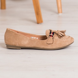 SHELOVET Mocassins Bege Com Franjas 1