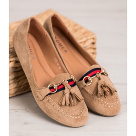 SHELOVET Mocassins Bege Com Franjas 2 SHELOVET Mocassins Bege Com Franjas 2