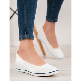 Comer White Ballerina On Wedge branco cinza 1