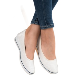 Comer White Ballerina On Wedge branco cinza 2