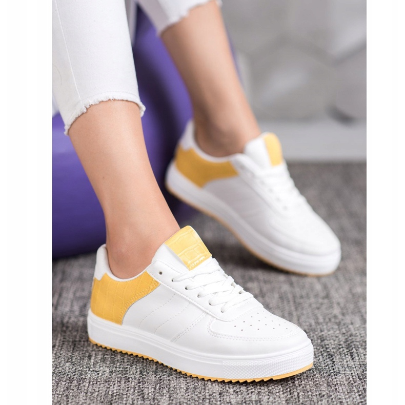 SHELOVET Sapatos elegantes na plataforma branco 2