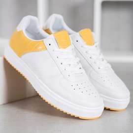 SHELOVET Sapatos elegantes na plataforma branco 1