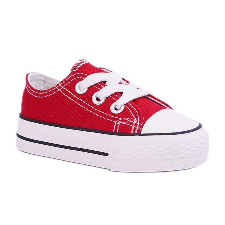 FRROCK Tênis infantil clássico Red Filemon branco vermelho 3