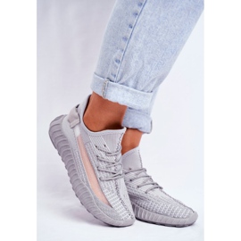 Calçados esportivos femininos, claros, cinza arejado Lumiere 1