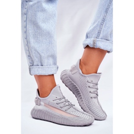 Calçados esportivos femininos, claros, cinza arejado Lumiere 2