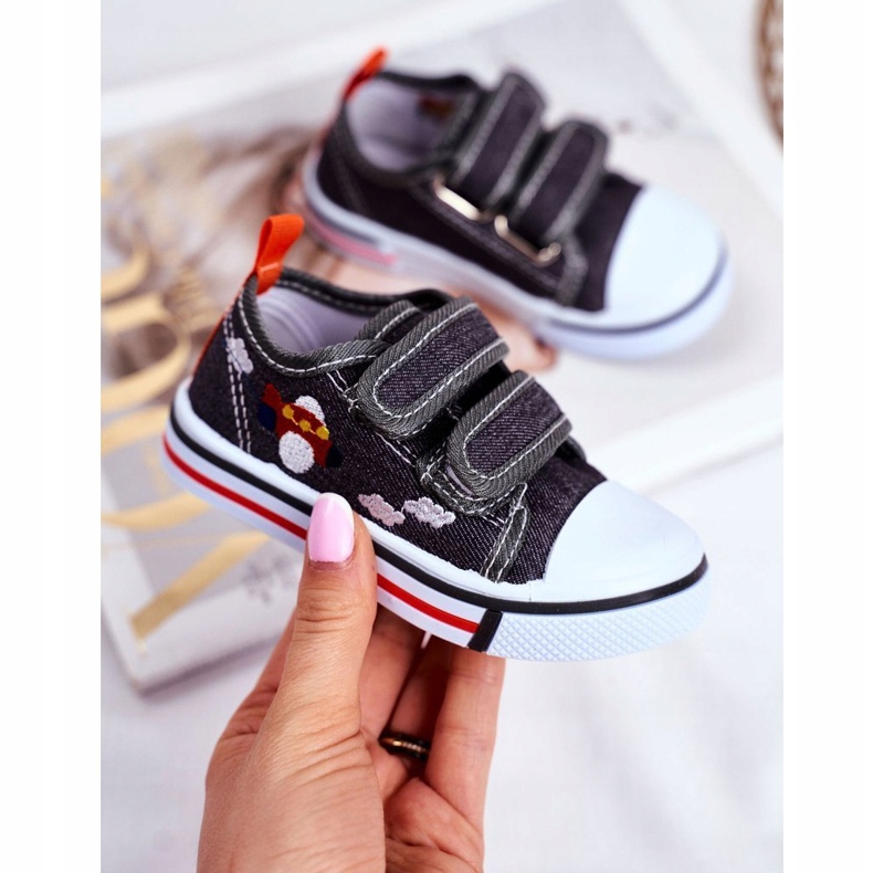 PL1 Tênis infantil cinza Nimalo velcro 1