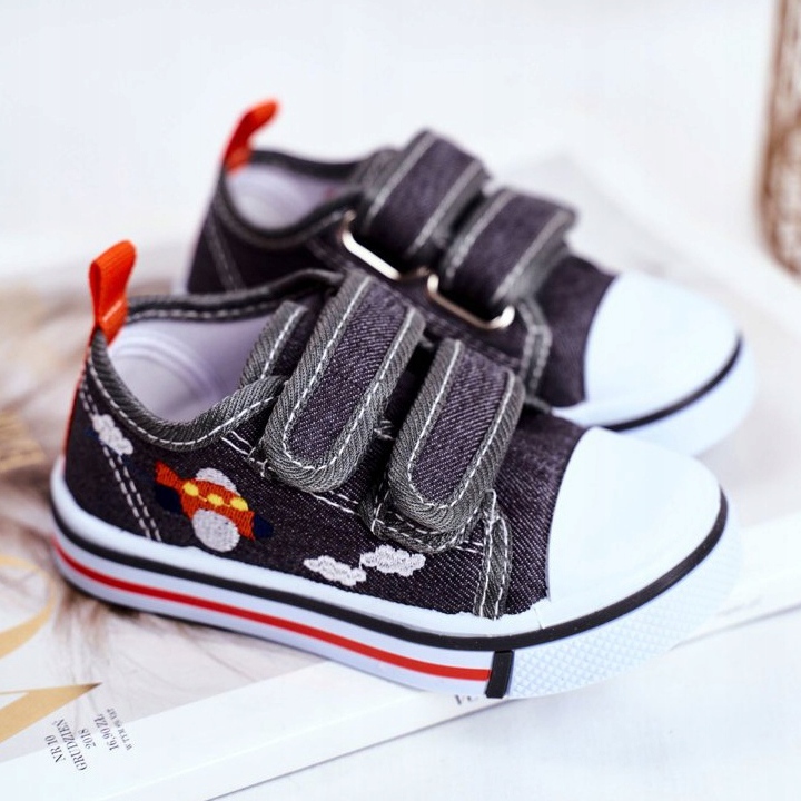 PL1 Tênis infantil cinza Nimalo velcro 2