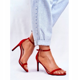 PS1 Sandálias femininas com salto clássico vermelho Basilian 1 PS1 Sandálias femininas com salto clássico vermelho Basilian 1