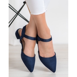 Goodin Sapatos de salto alto azul marinho com salto exposto azul-marinho 1